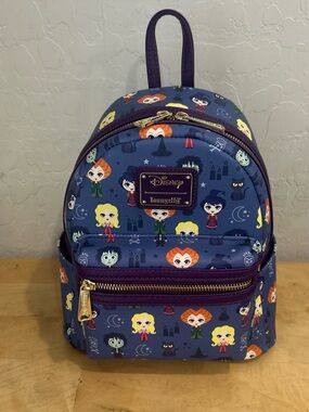 Disney Loungefly Hocus Pocus Chibi Characters Mini Backpack